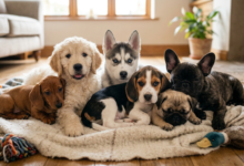 Quais são os principais sintomas da giardíase em filhotes ?