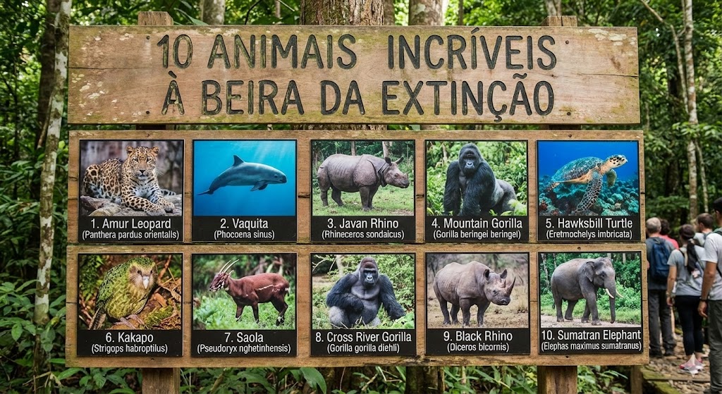 10 Animais Incríveis que Estão à Beira da Extinção
