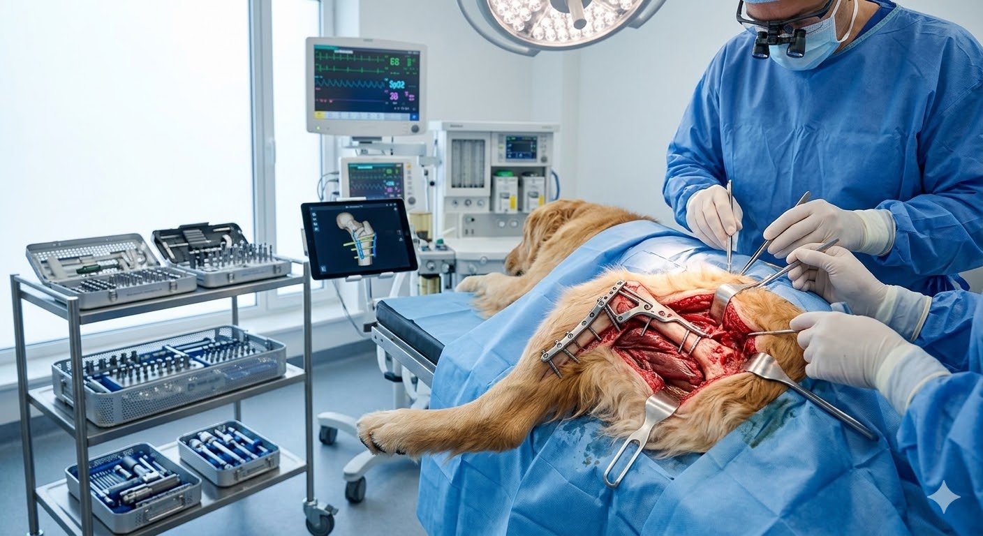 A Engenharia da Vida: Por que a Ortopedia Veterinária Custa Caro? 12 cirurgia antes e depois